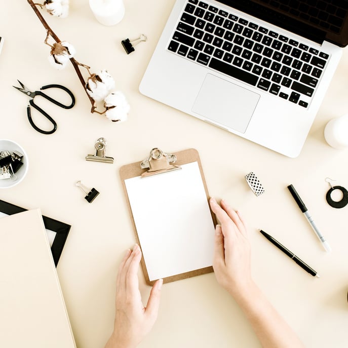 Flat Lay Home Office Desk